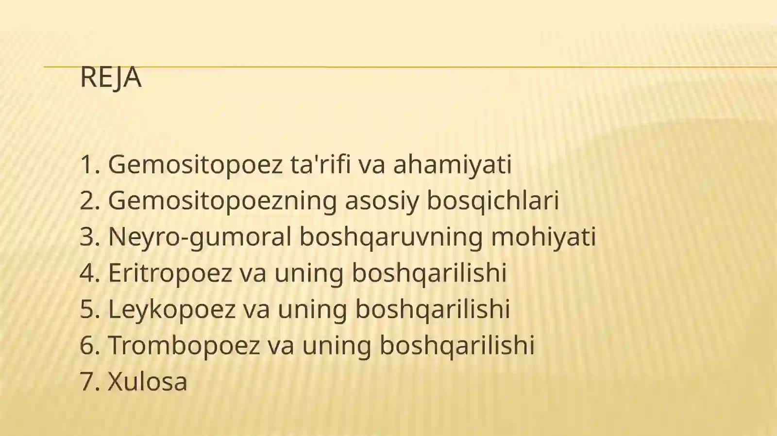 Gemositopoez. Gemositopoezni neyro-gumoral hoshqarilishi 2