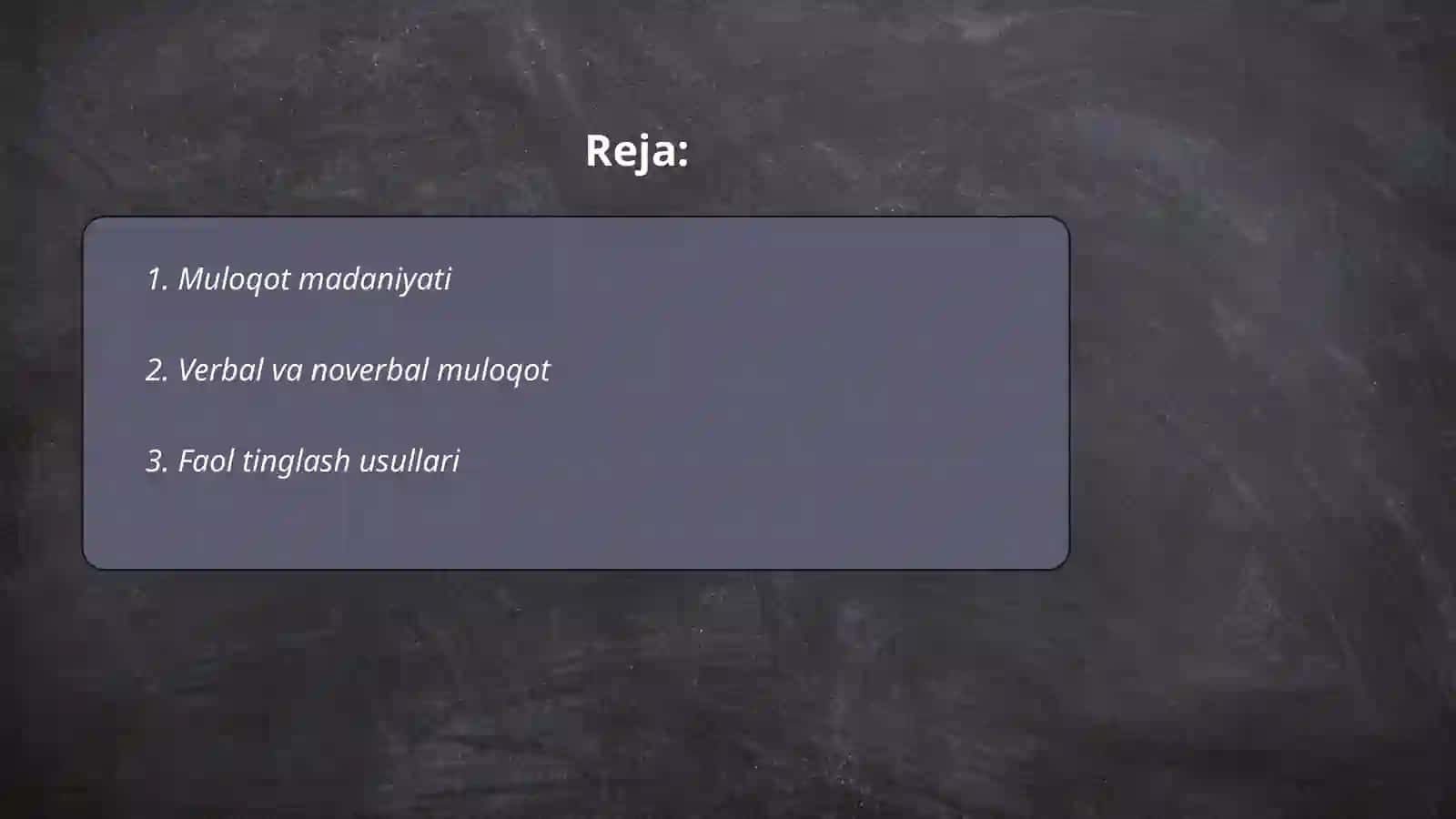 Muloqot va kommunikatsiya 2