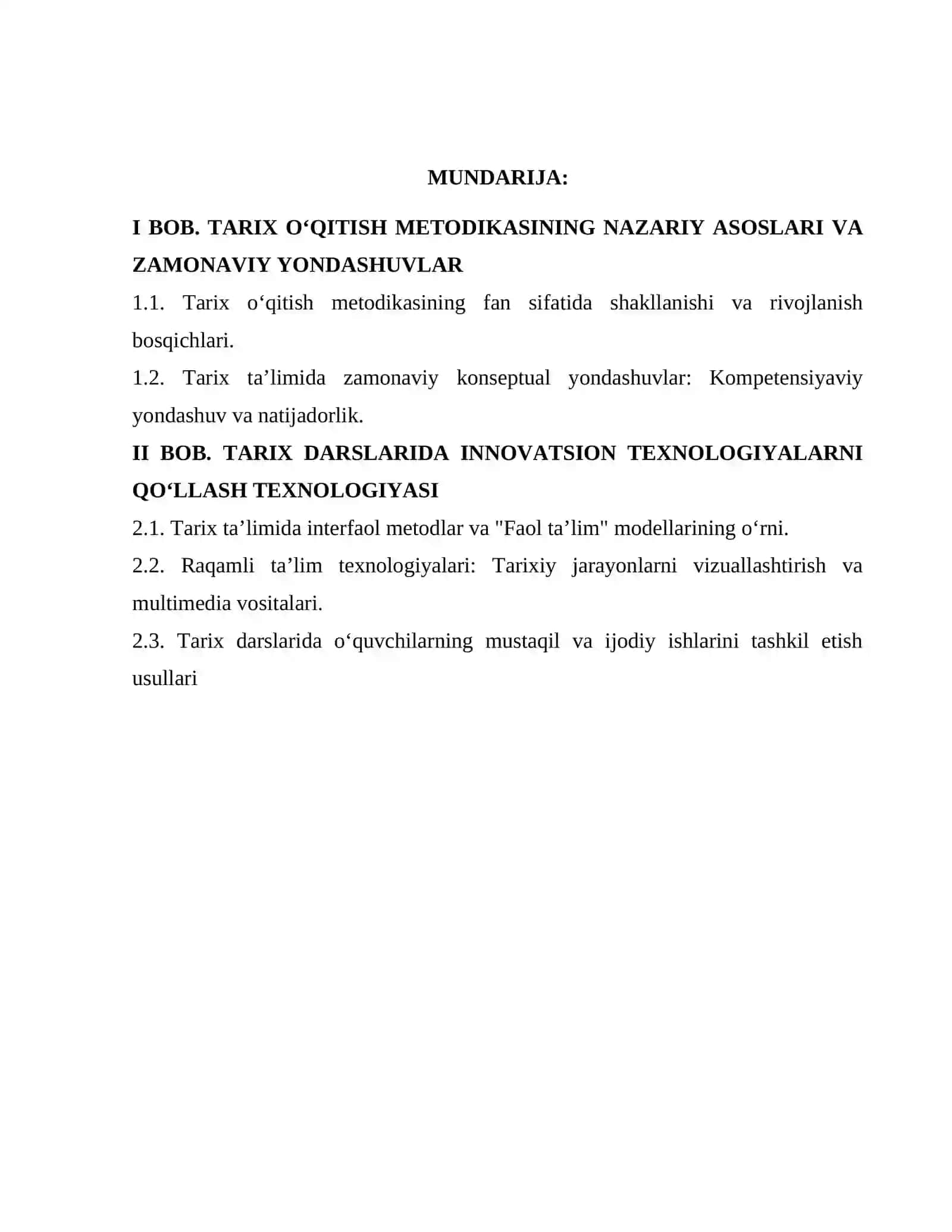 TARIX DARSLARIDA INNOVATSION TEXNOLOGIYALARNI QO‘LLASH TEXNOLOGIYASI 2