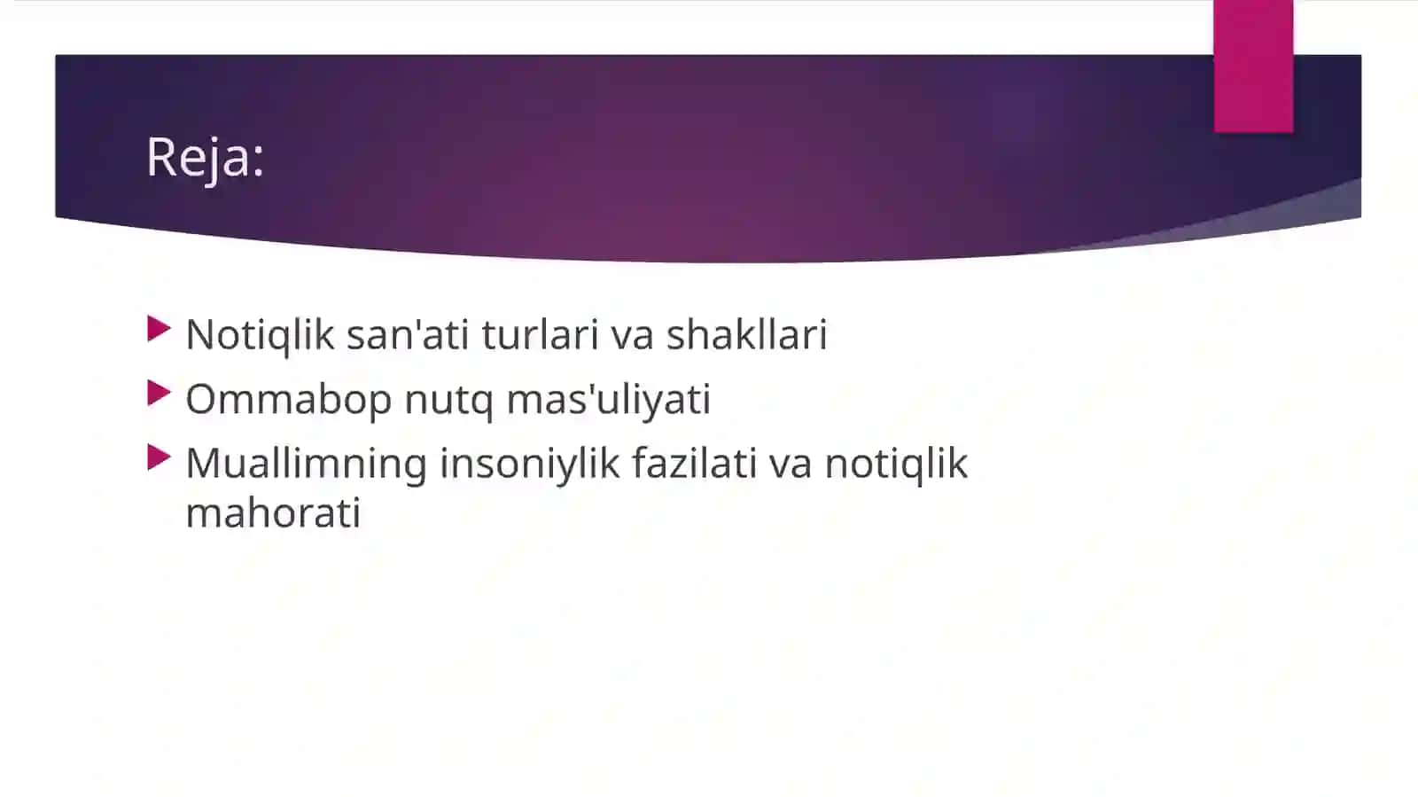 Notiqlik san'ati asoslari 2