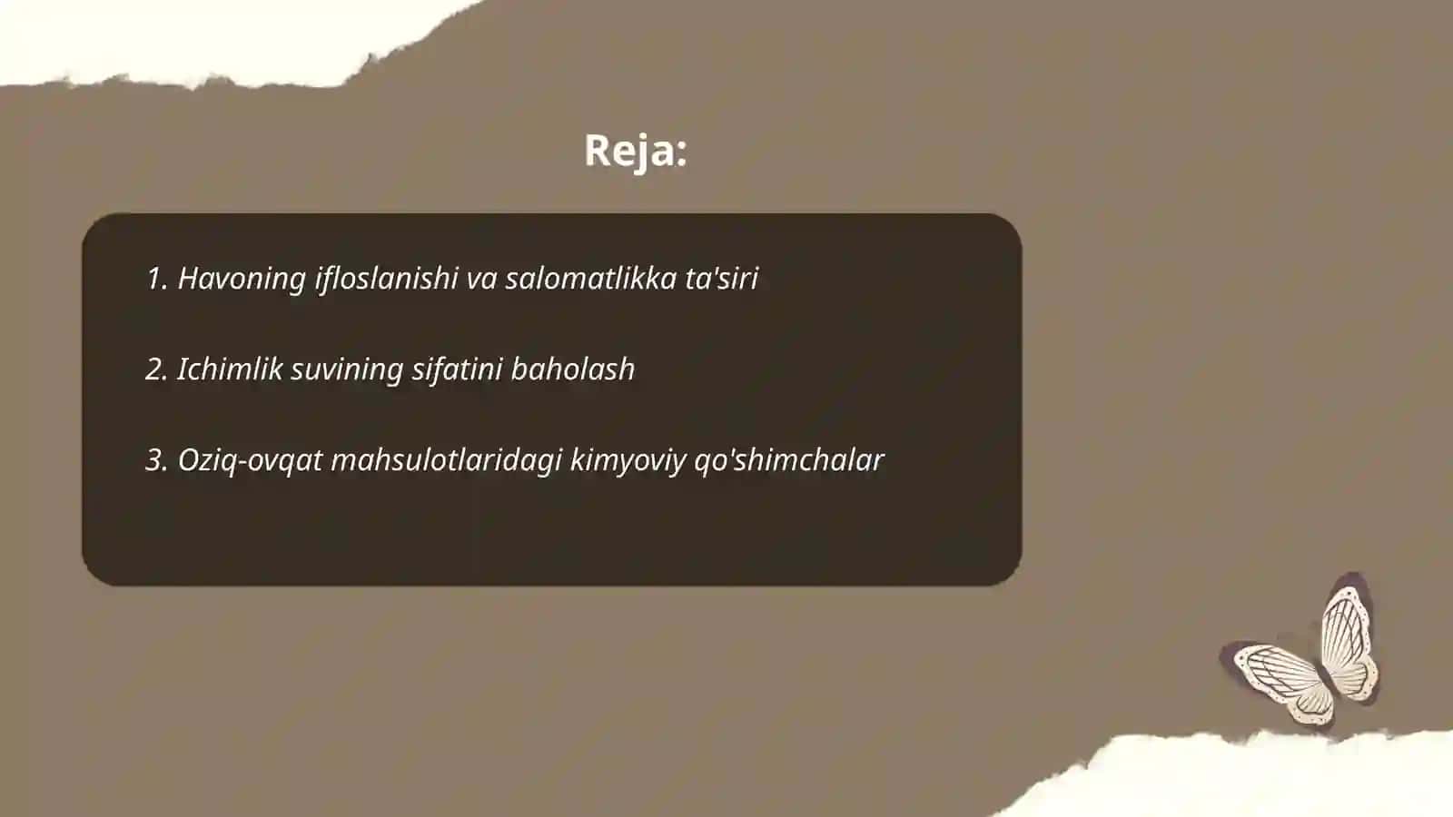 Hayot uchun zararli kursatkichlarni kursatish va baxolash 2