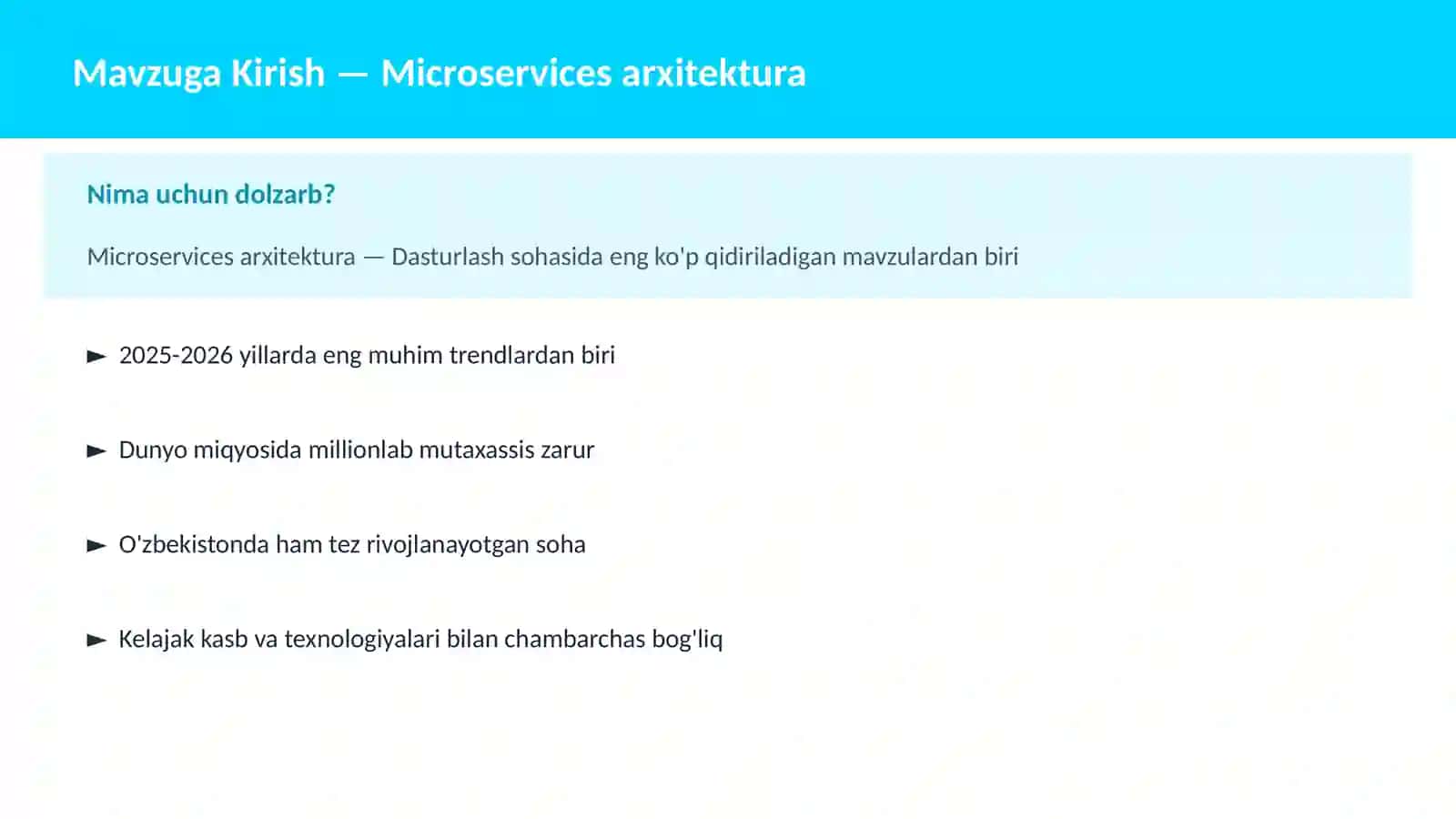 Microservices arxitektura 2