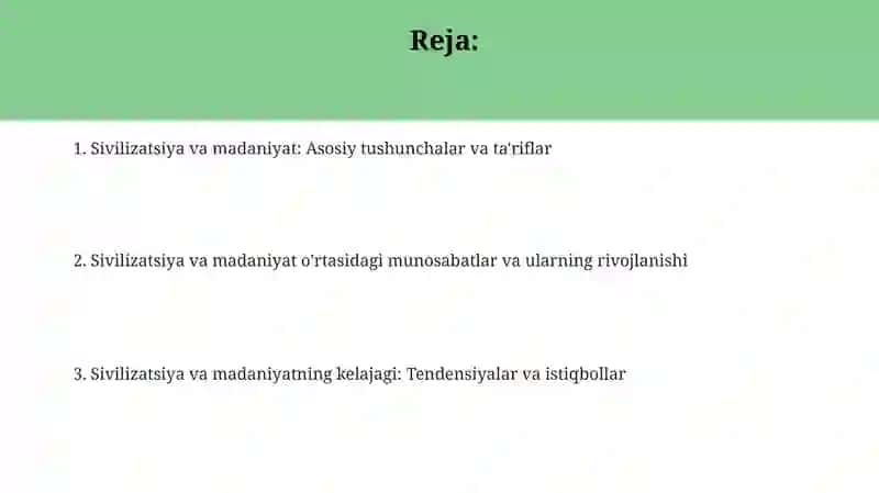 Tarix falsafasi sivilizatsiya va madaniyat tushunchasi 2