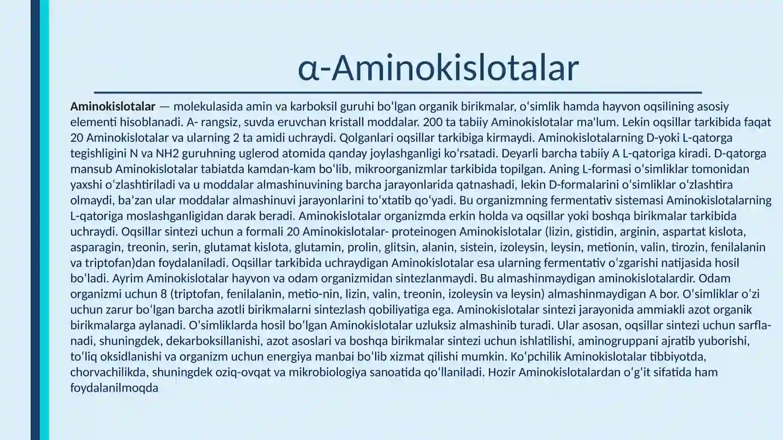 α-Aminokislotalar 2