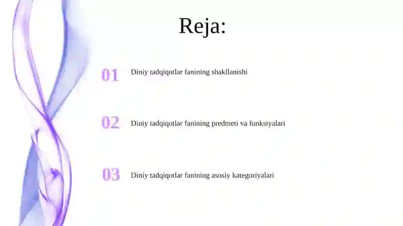 Diniy tadqiqotlar fanining shakllanishi 2
