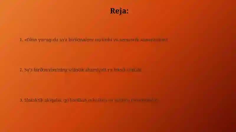 „Oltin yoruq “ dagi soʻz birikmalari 2