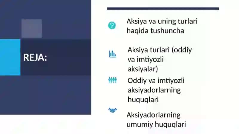 AKSIYADORLARNING HUQUQLARI ODDIY VA IMTIYOZLI AKSIYALAR 2