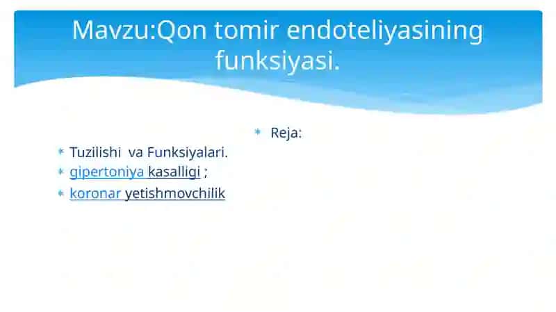 Qontomirendoteliyasining funksiyasi 2