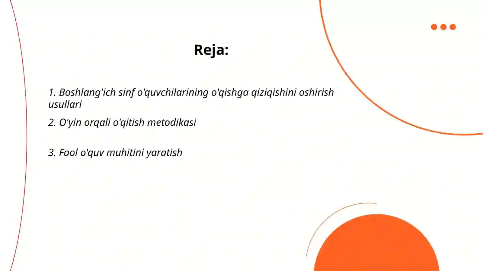 Boshlang'ich sinf o'quvchilarining faolligi metodikasi 2