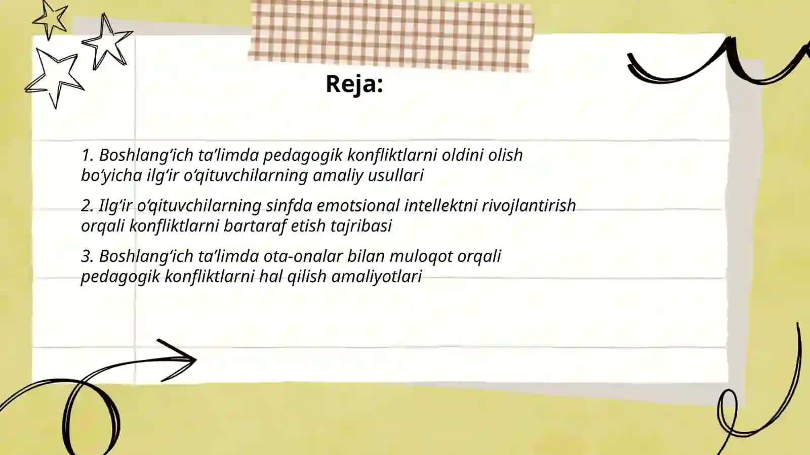 Boshlang‘ich taʼlimda pedagogik konfliktlarni bartaraf etishda ilg‘ir o‘qituvchilarning tajribasi 2