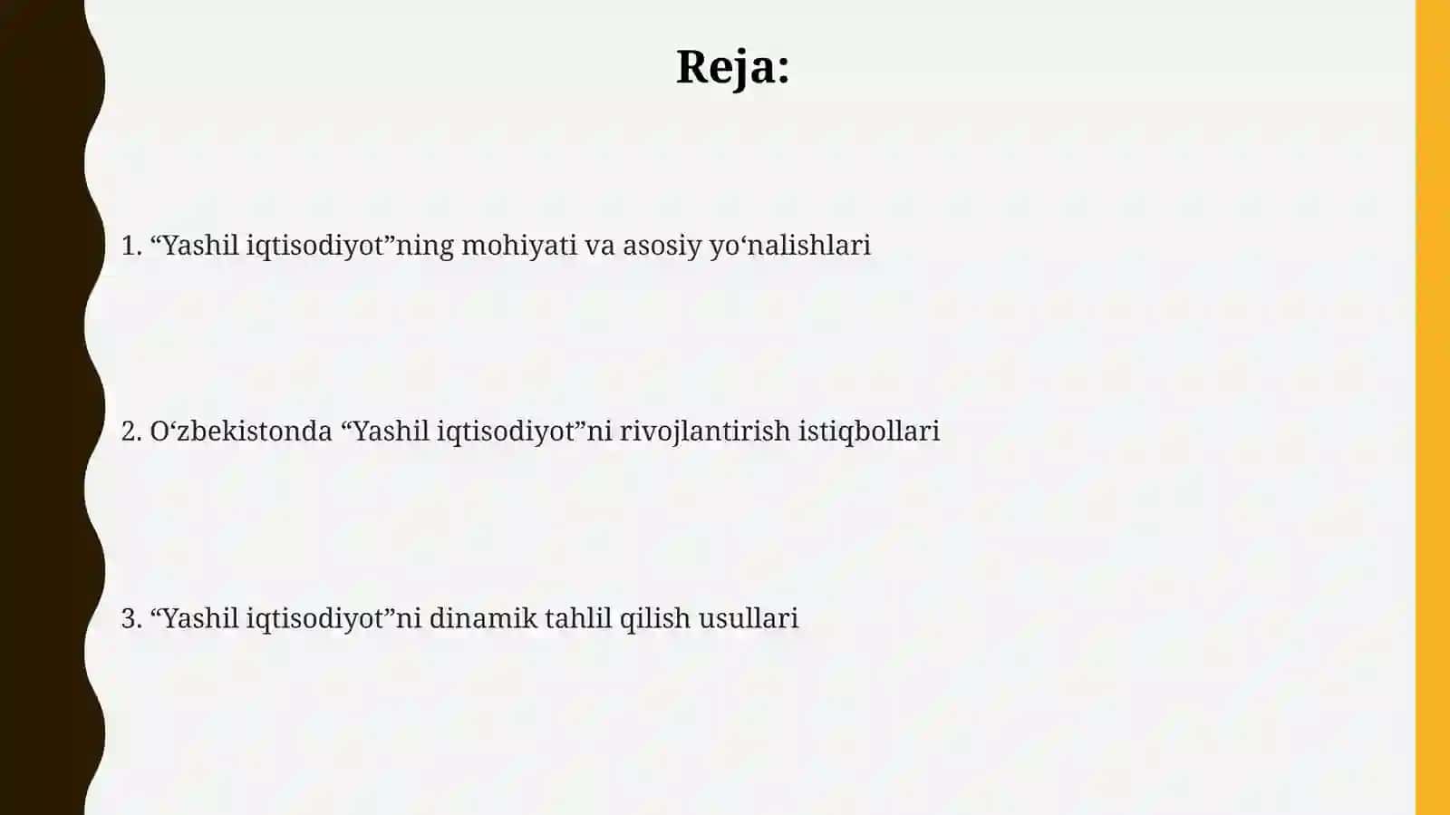 Yashil iqtisodiyot va uning dinamik tahlili 2