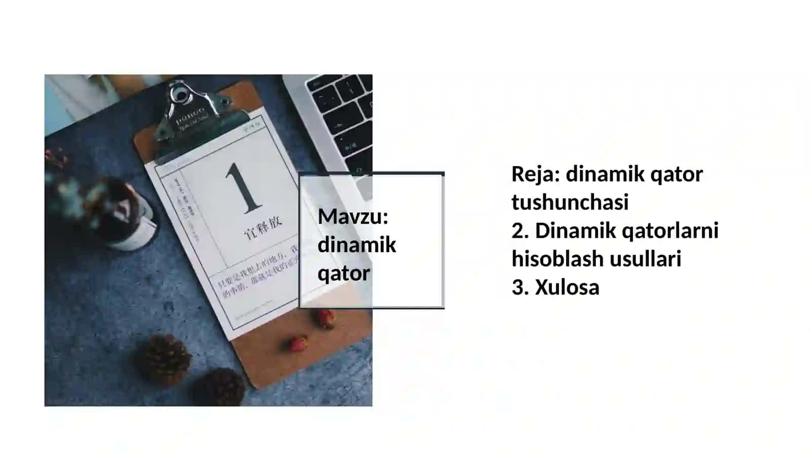 dinamik qator 2