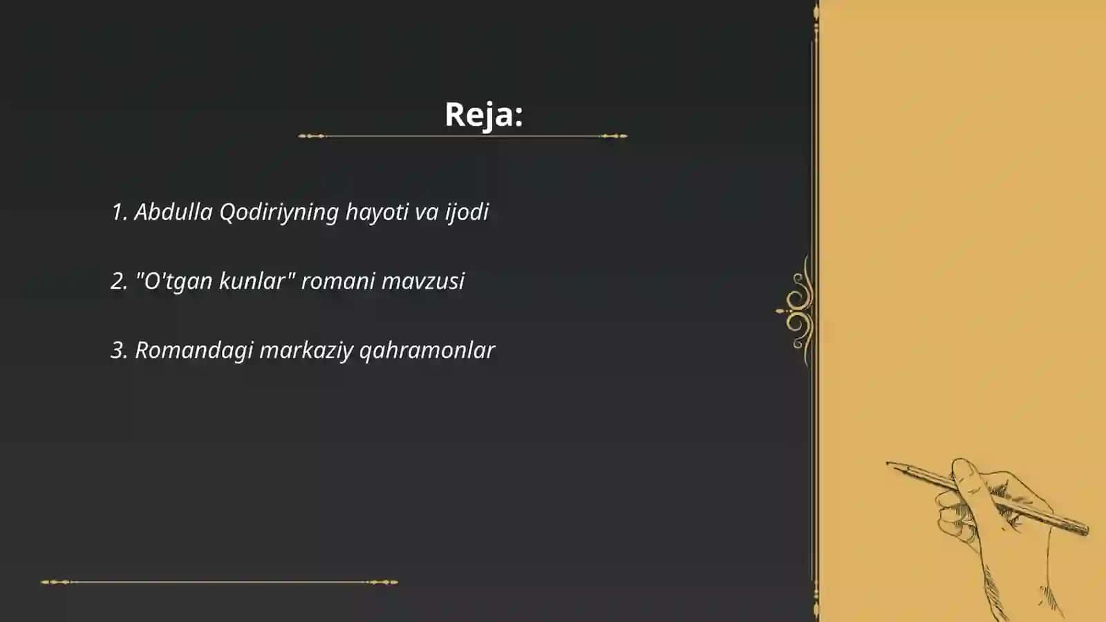 Abdulla Qodiriy " O'tgan kunlar " Asari 2