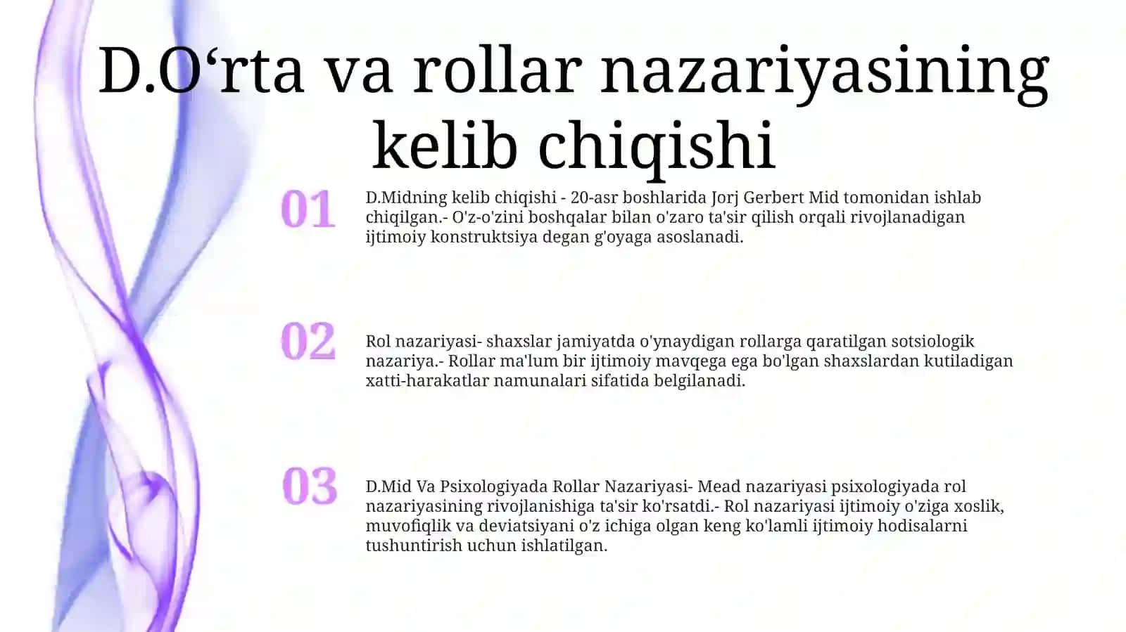 D.Mid Va Psixologiyada Rollar Nazariyasi 2