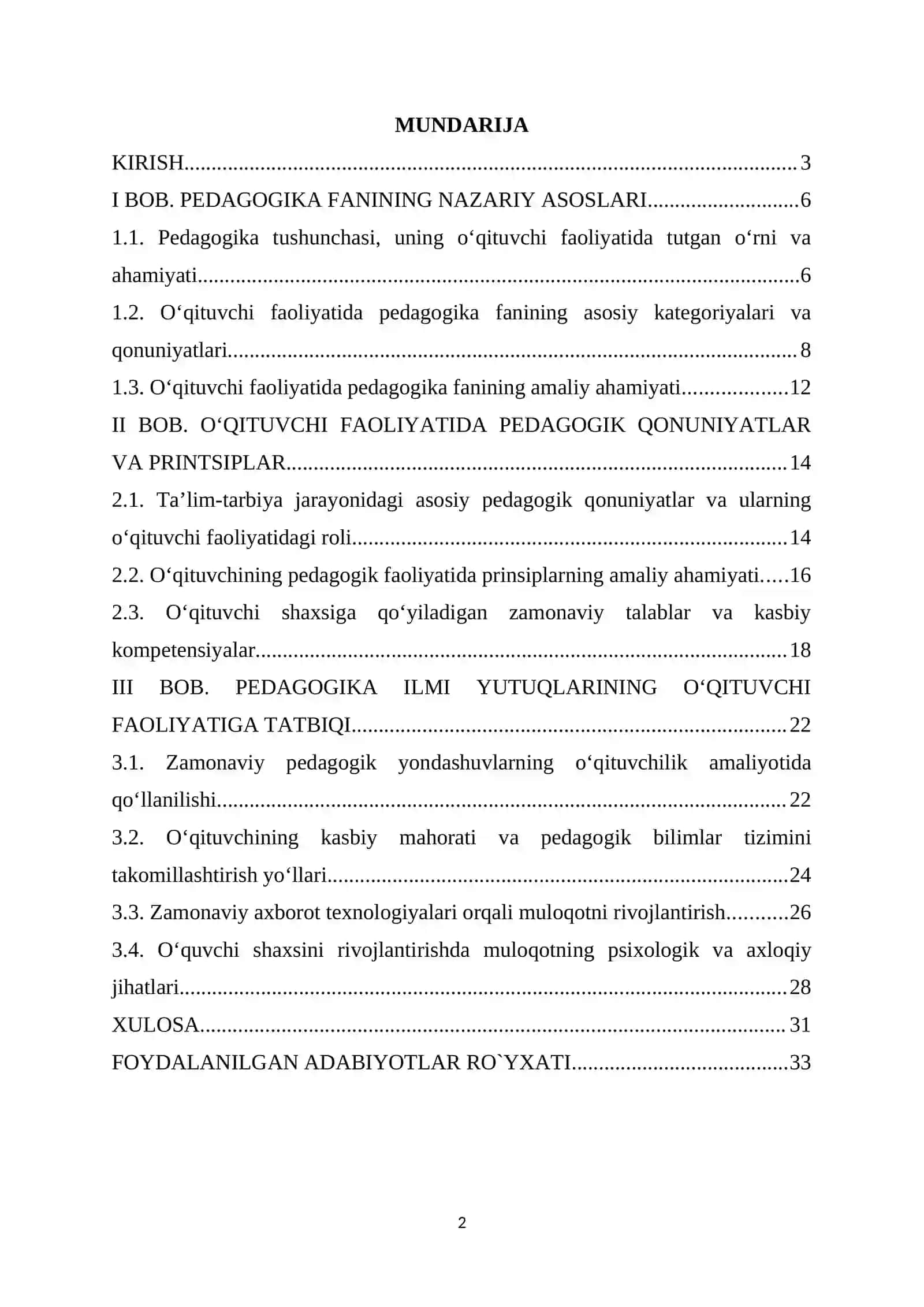 PEDAGOGIKA TUSHUNCHA UNING O'QITUVCHI FAOLIYATIDA TUTGAN O'RNI VA AHAMIYATI 2