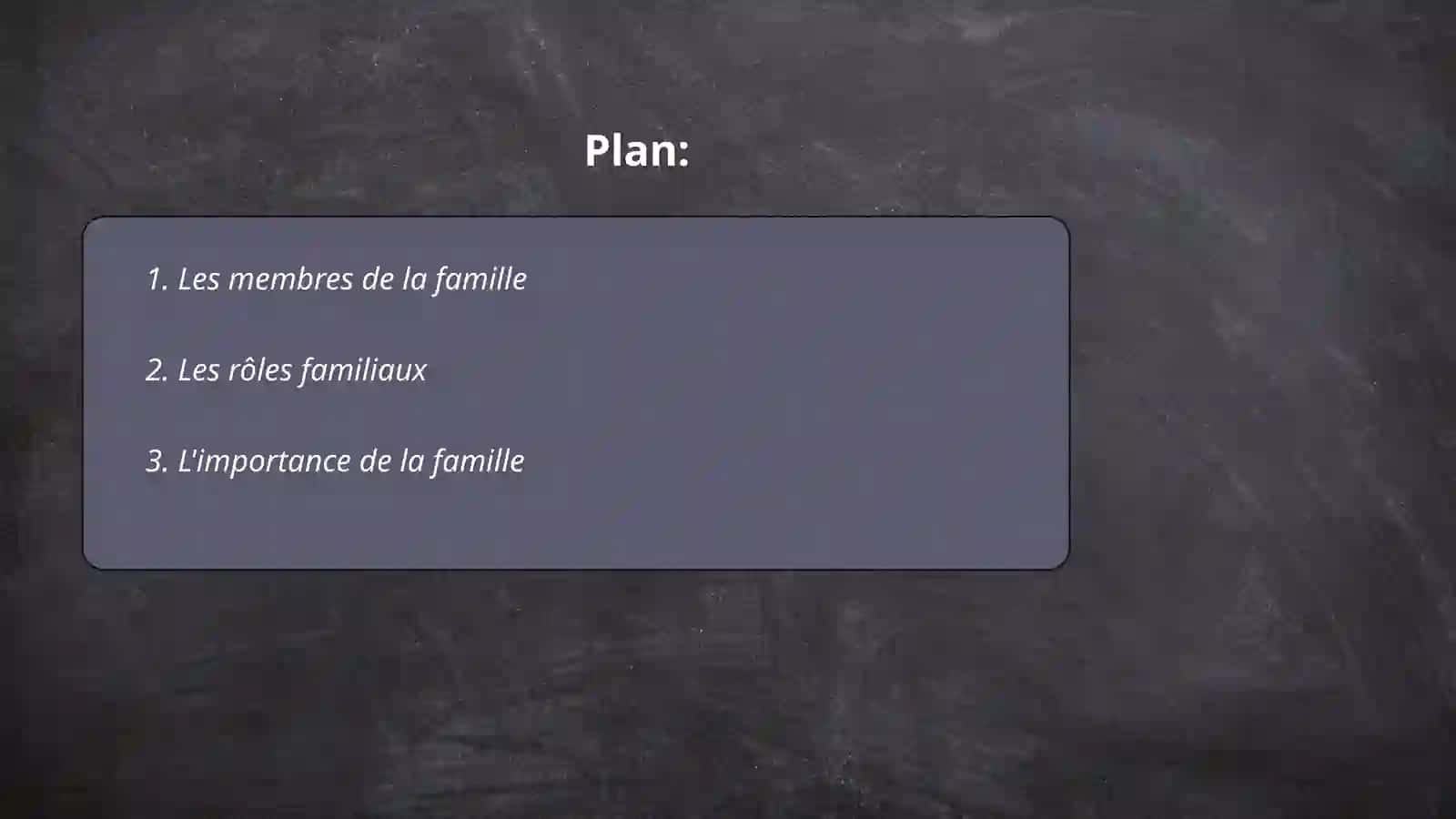 Les membres de la famille 2