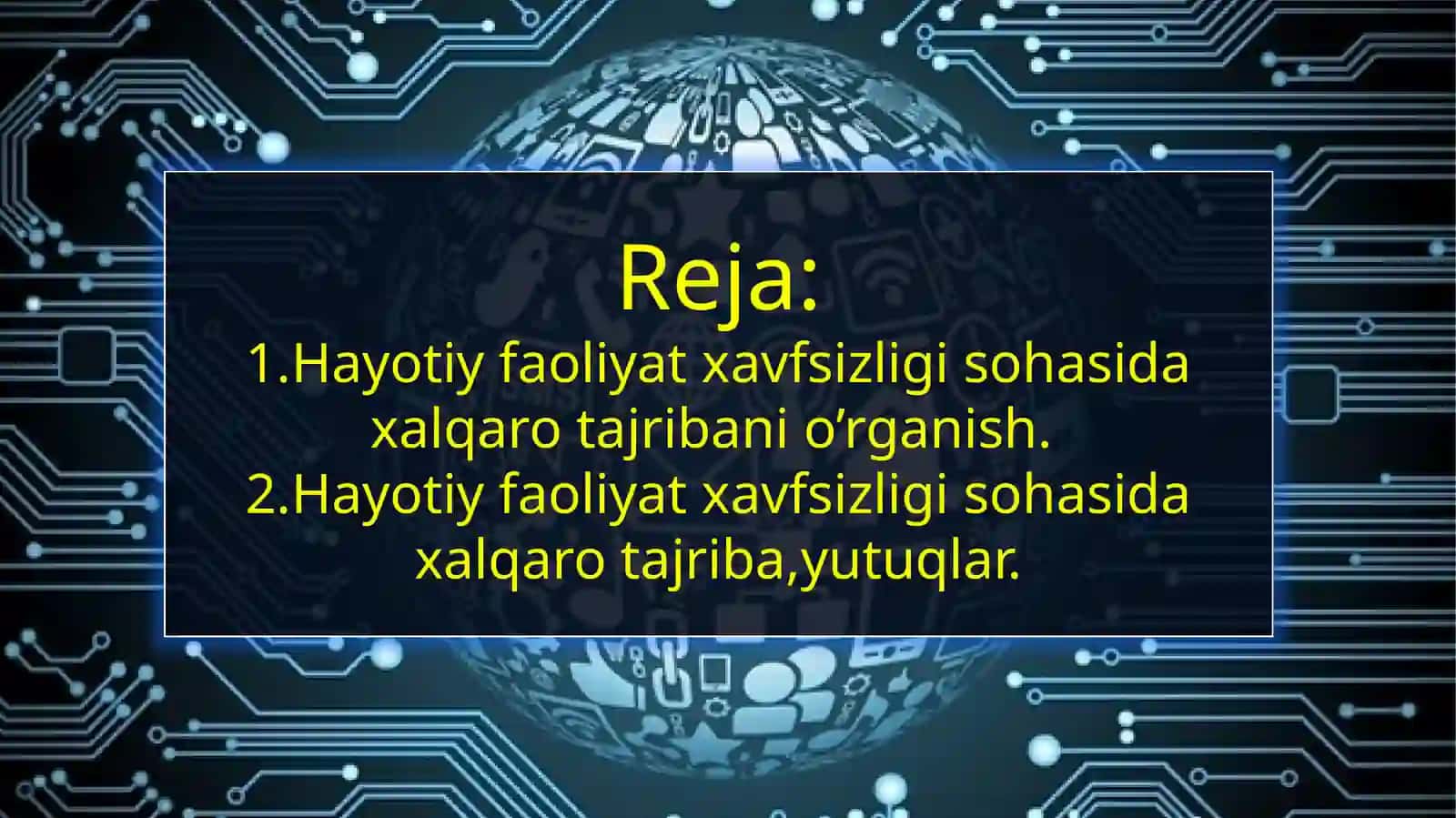 Hayot faoliyat xavfsizligini ta'minlashga oid xalqaro tajriba va izlanishlar tahlili 2