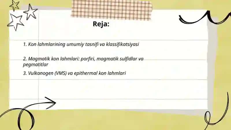 Kon lahmlari turlari, tuzilishi va konchilikdagi roli 2