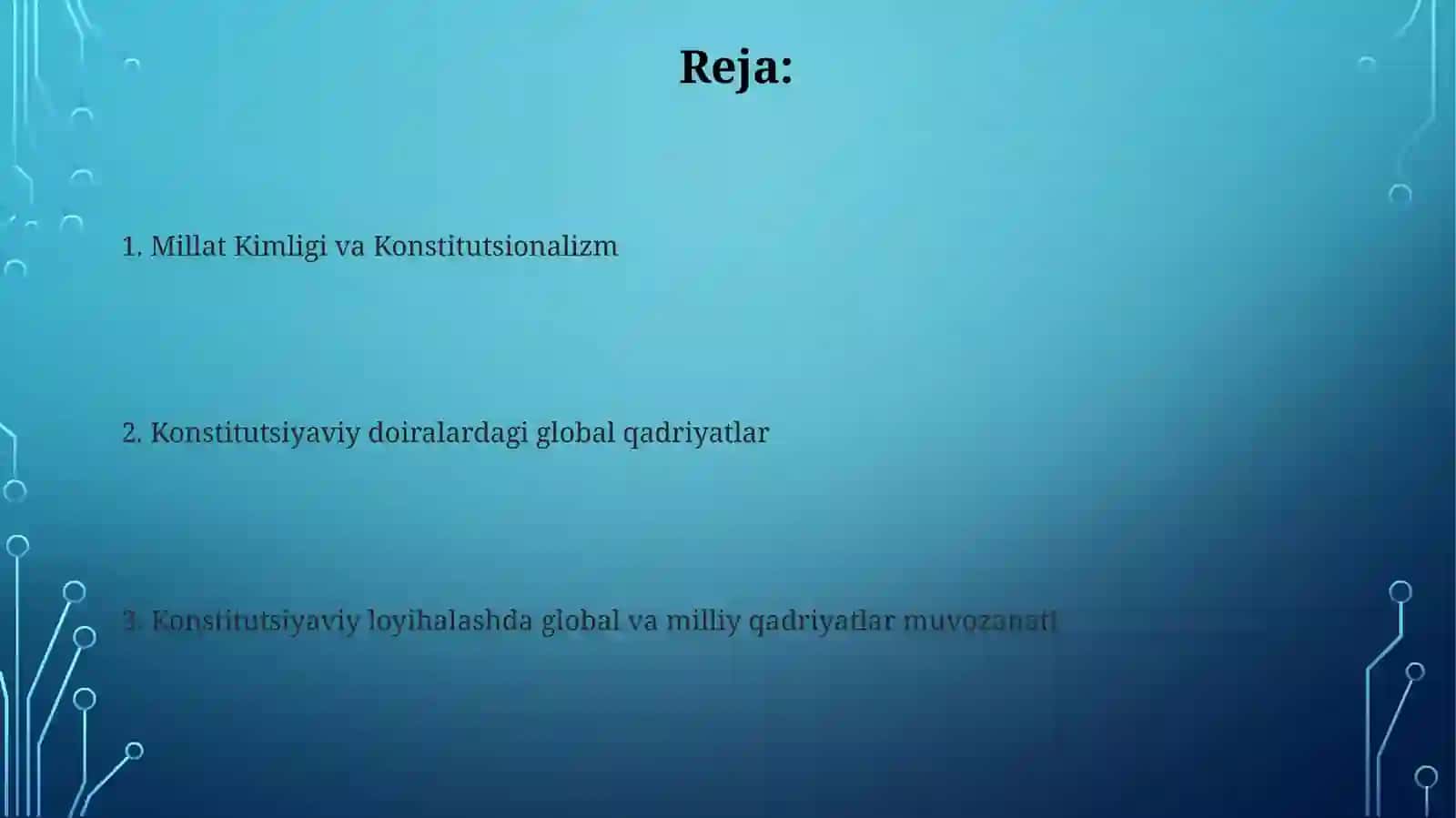 Konstitutsiyalarning global va milliy qadriyatlar muvozanati 2