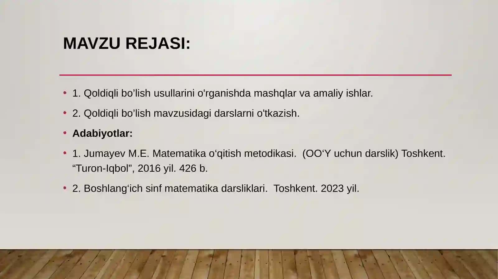Boshlang'ich sinflarda qoldiqli bo’lishni o’rgatish metodikasi 2