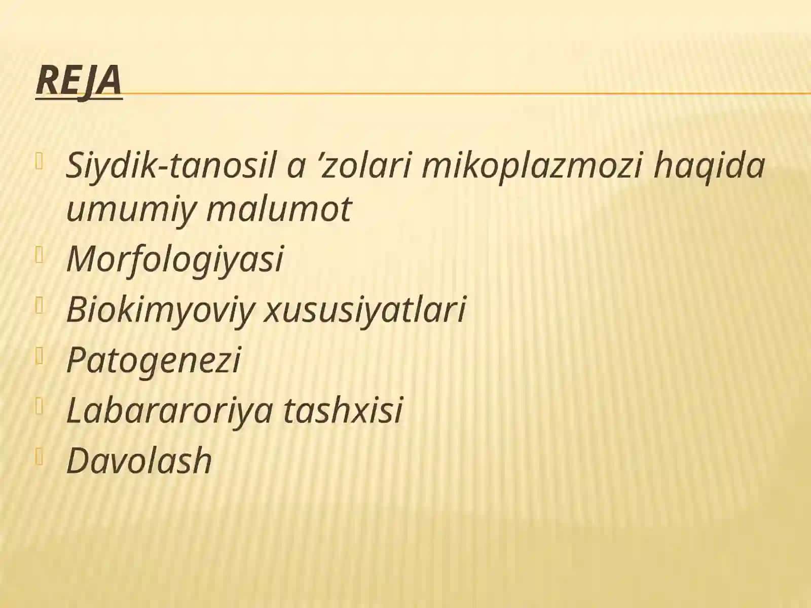 Siydik tanosil a’zolarining nospetsifik infeksion qo’zg’atuvchilari.Patogenezi.Labaratoriya tashxisi 2