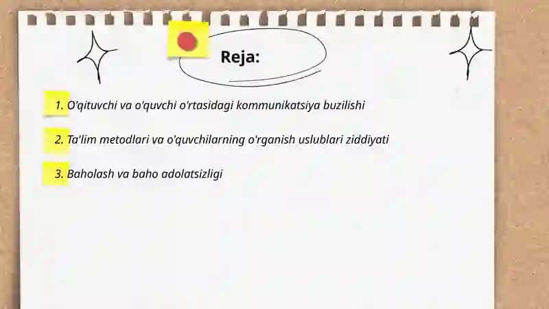 Pedagogik ziddiyatlarni keltirib chiqaruvchi omillar 2