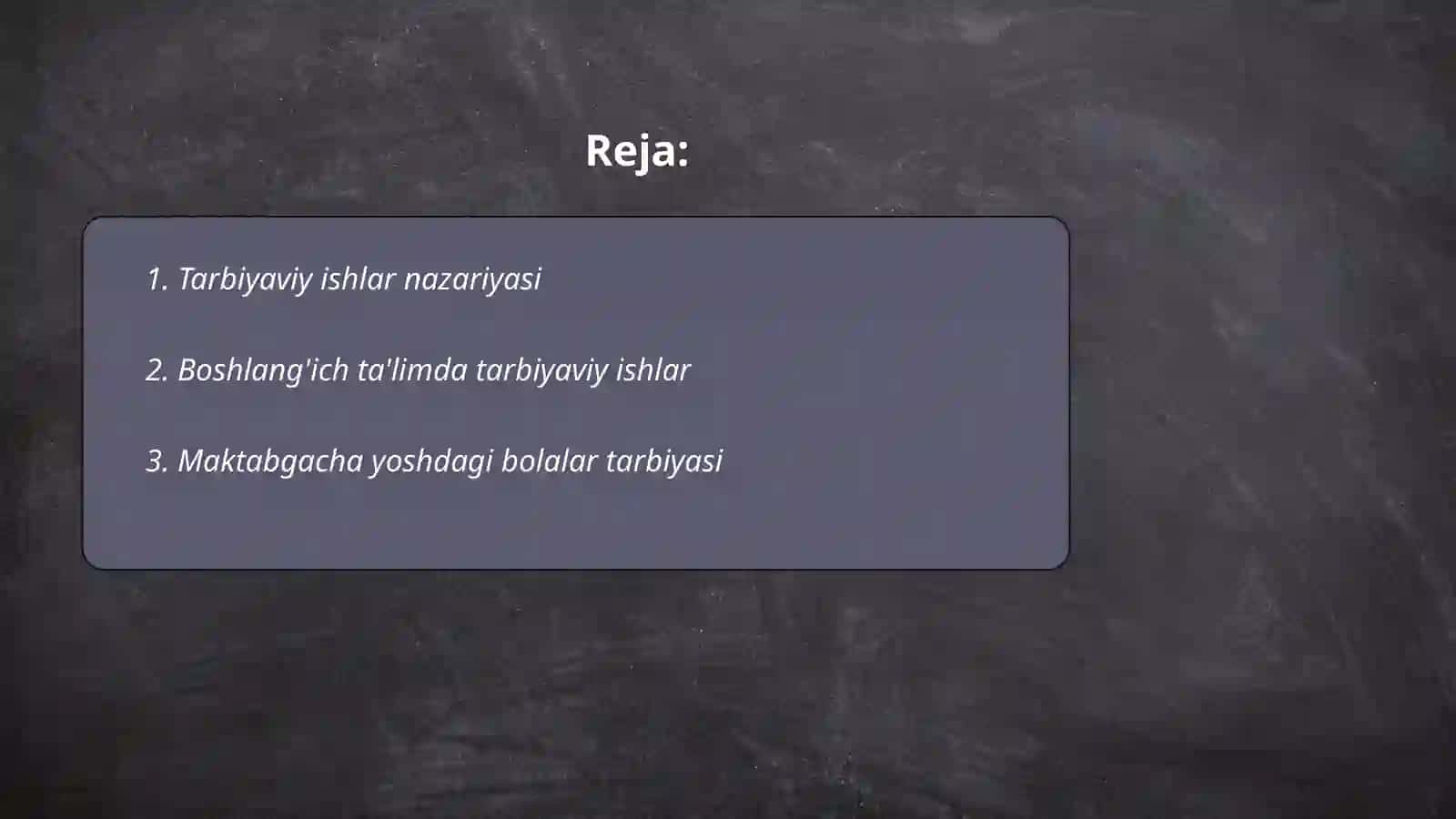 Tarbiyaviy ishlar metodikasi 2