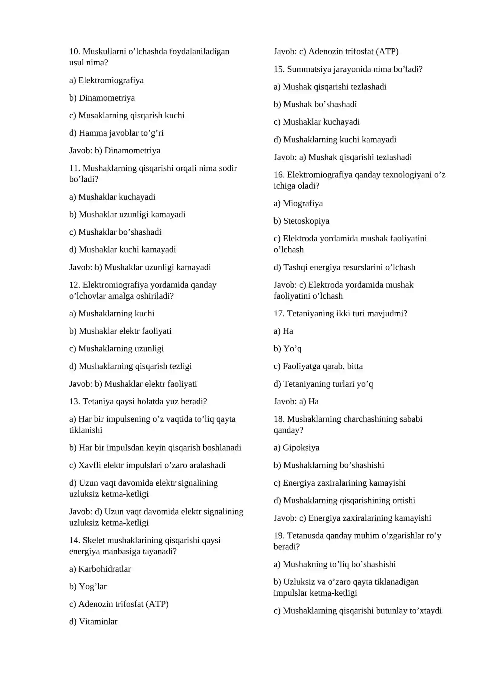 Mushaklar xossalari- mushakning yakka gisqarishi. «Amaliyotfiziologiyasi» 2