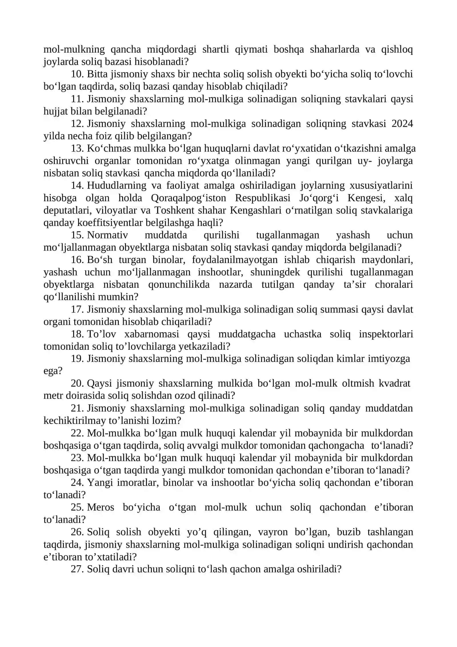 JISMONIY SHAXSLARNING MOL-MULKIGA SOLINADIGAN SOLIQ 2