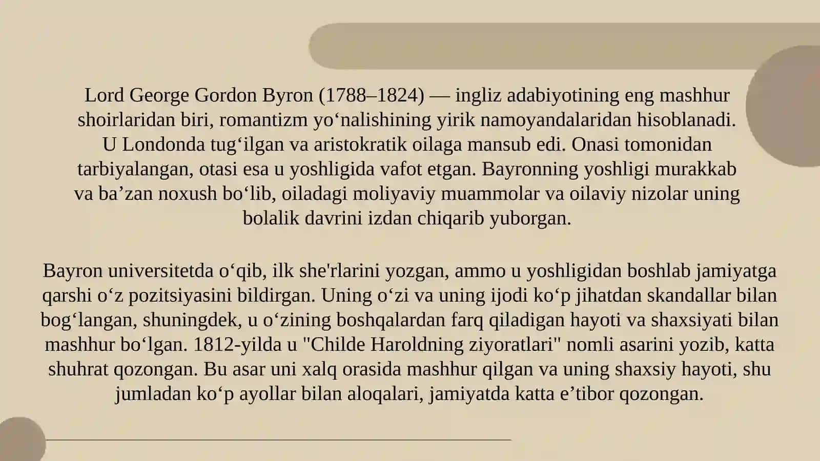 Bayron ijodida romantik obrazlar 2