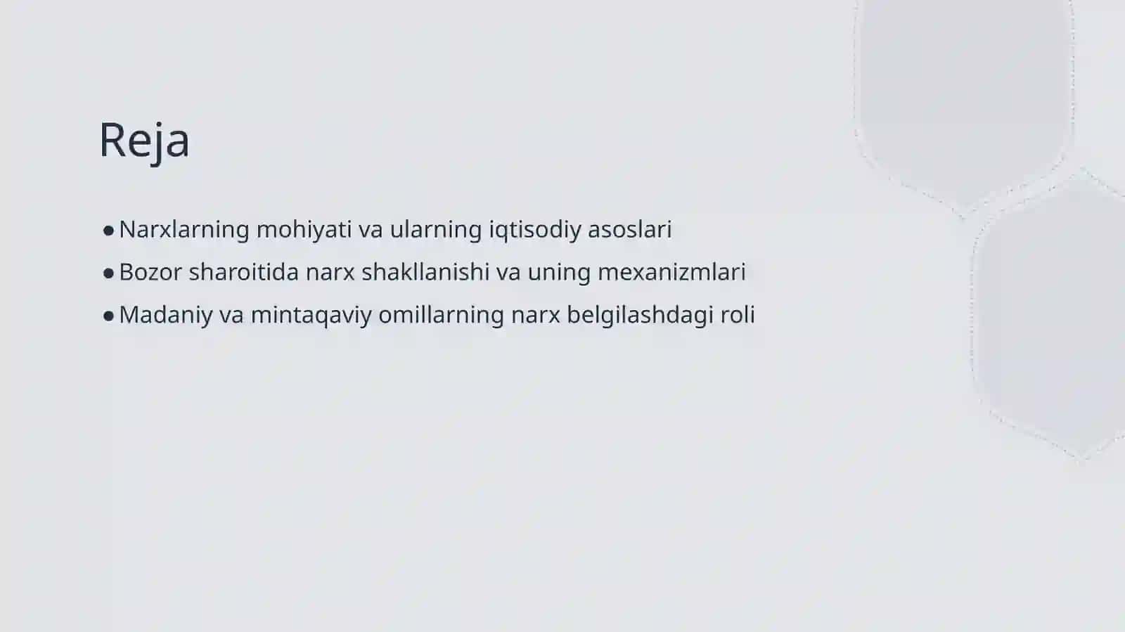 Narxning mohiyati va shakillanish hususiyatlari 2