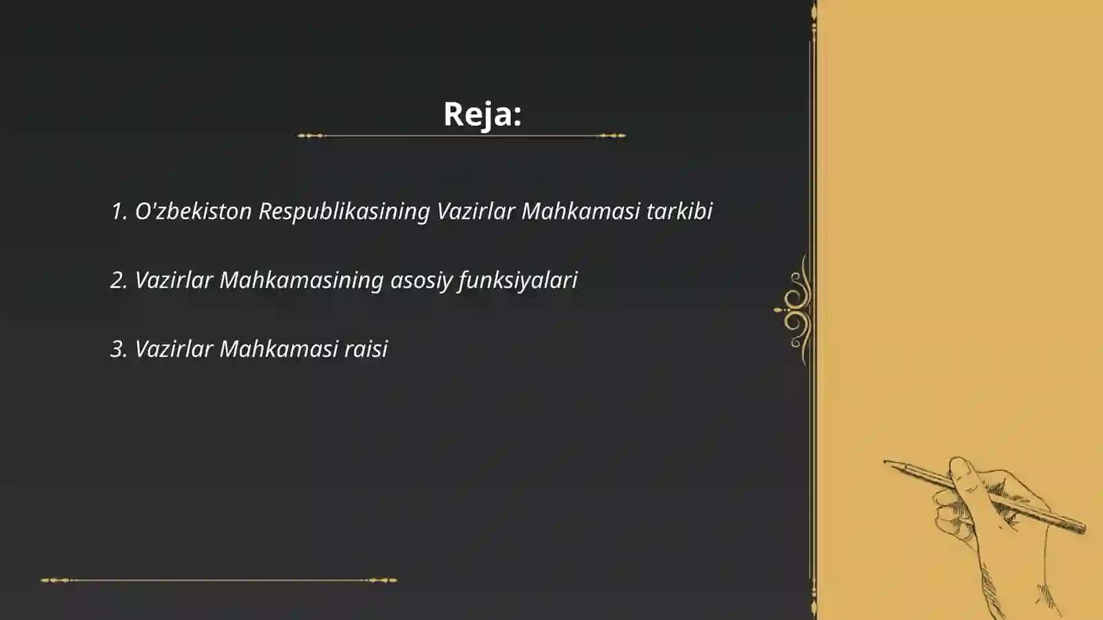 O'zbekiston Respublikasining Vazirlar Mahkamasi 2