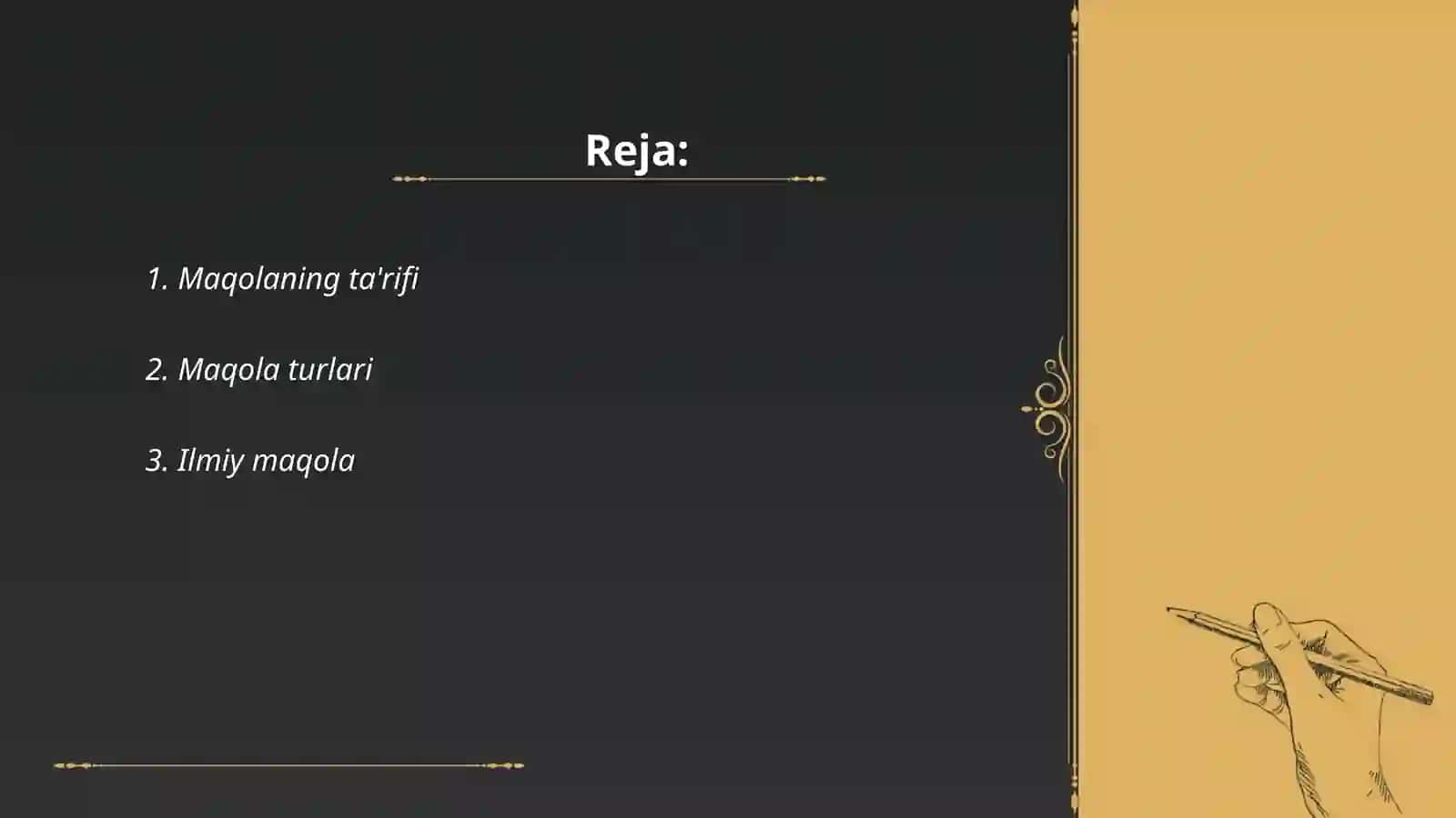 MAQOLA VA UNING TURLARI 2