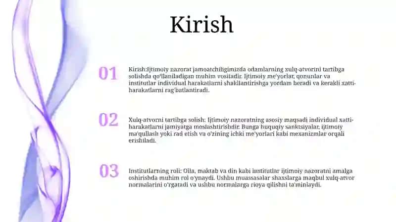 Sotsial Nazorat Kishilar Hatti-Harakatini Tartibga Solish 2