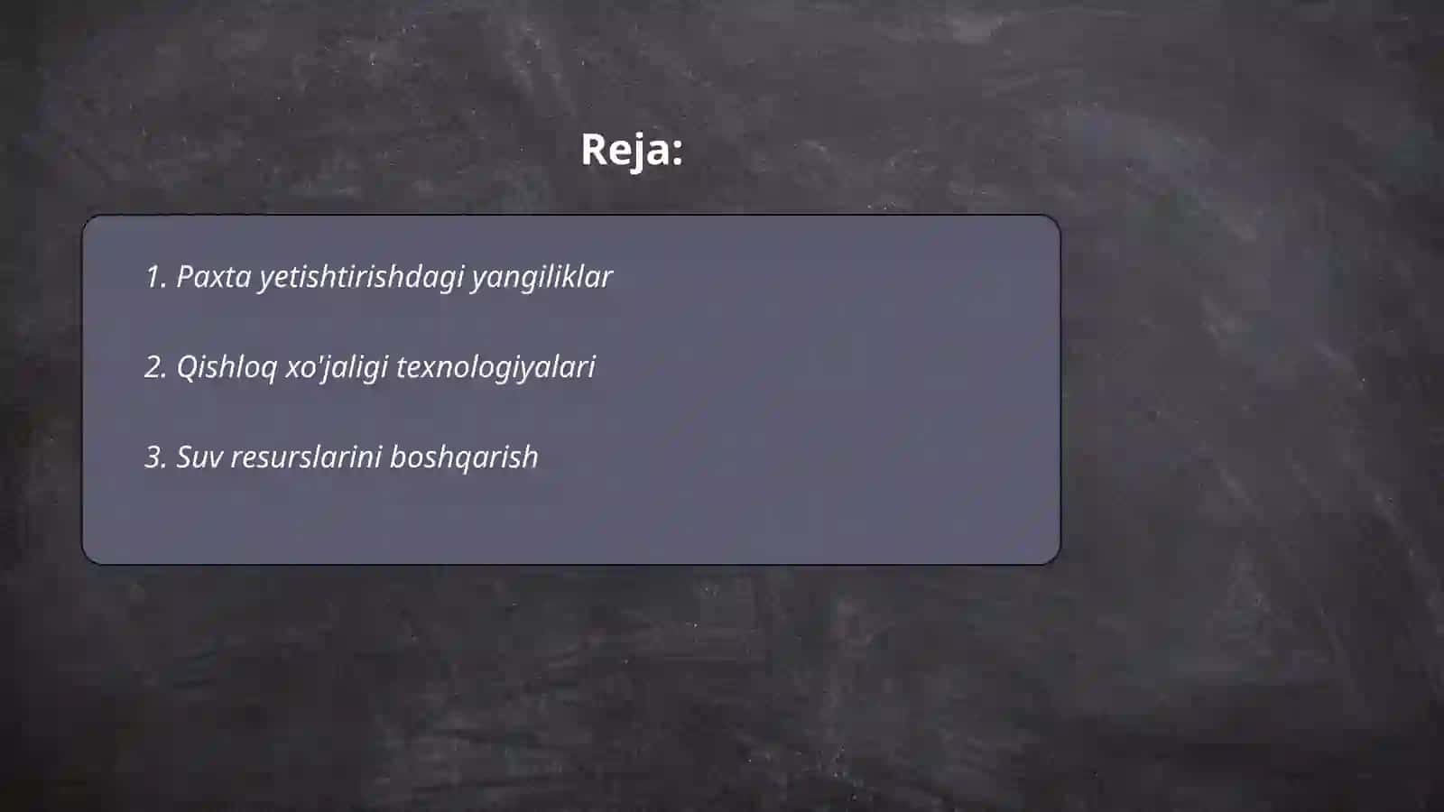 O'zbekistonda qishloq xo'jaligi va sanoat sohasidagi o'zgarishlar 2