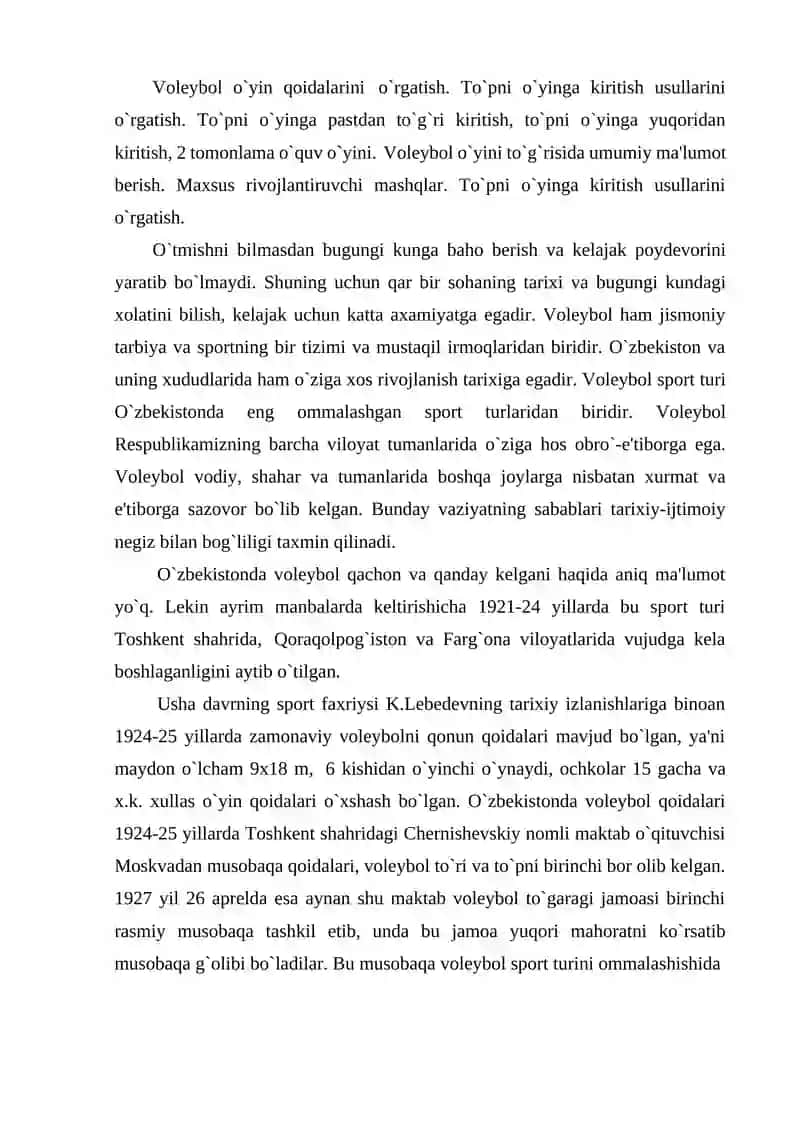 Voleybol sport turining kelib chiqishi va rivojlanishi 2