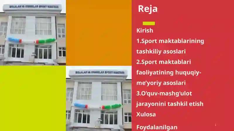 SPORT MAKTABLARI VA ULARNING NIZOMLARI 2