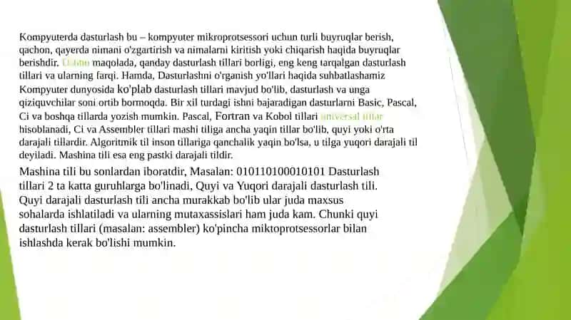 Kompyuterdasturlash 2