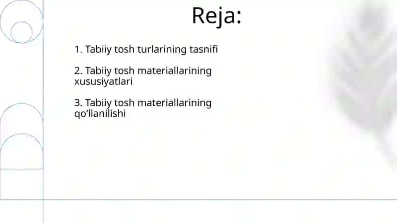 Tabiiy tosh materiallari va ularning turlari 2