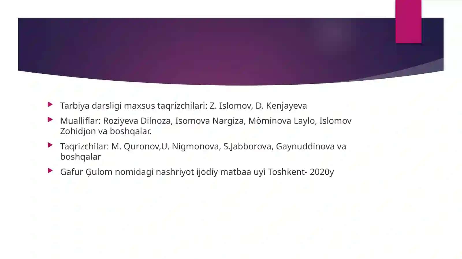 3-sinf tarbiya darsligini òrganish 2