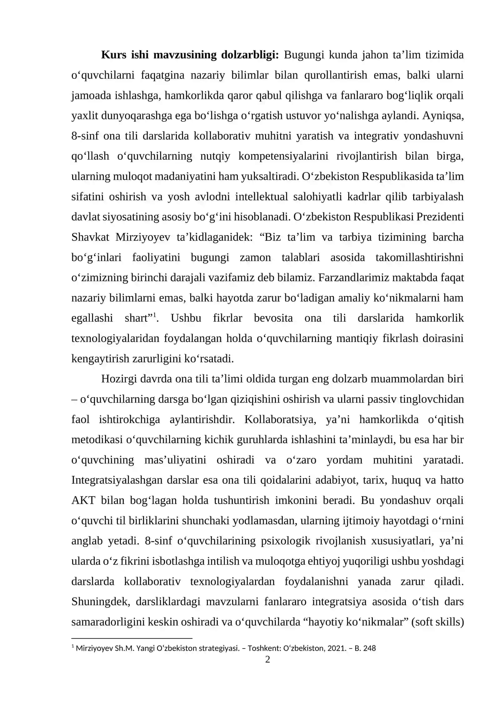 ONA TILI O‘QITISHDA HAMKORLIKNING ILMIY-NAZARIY ASOSLARI 2