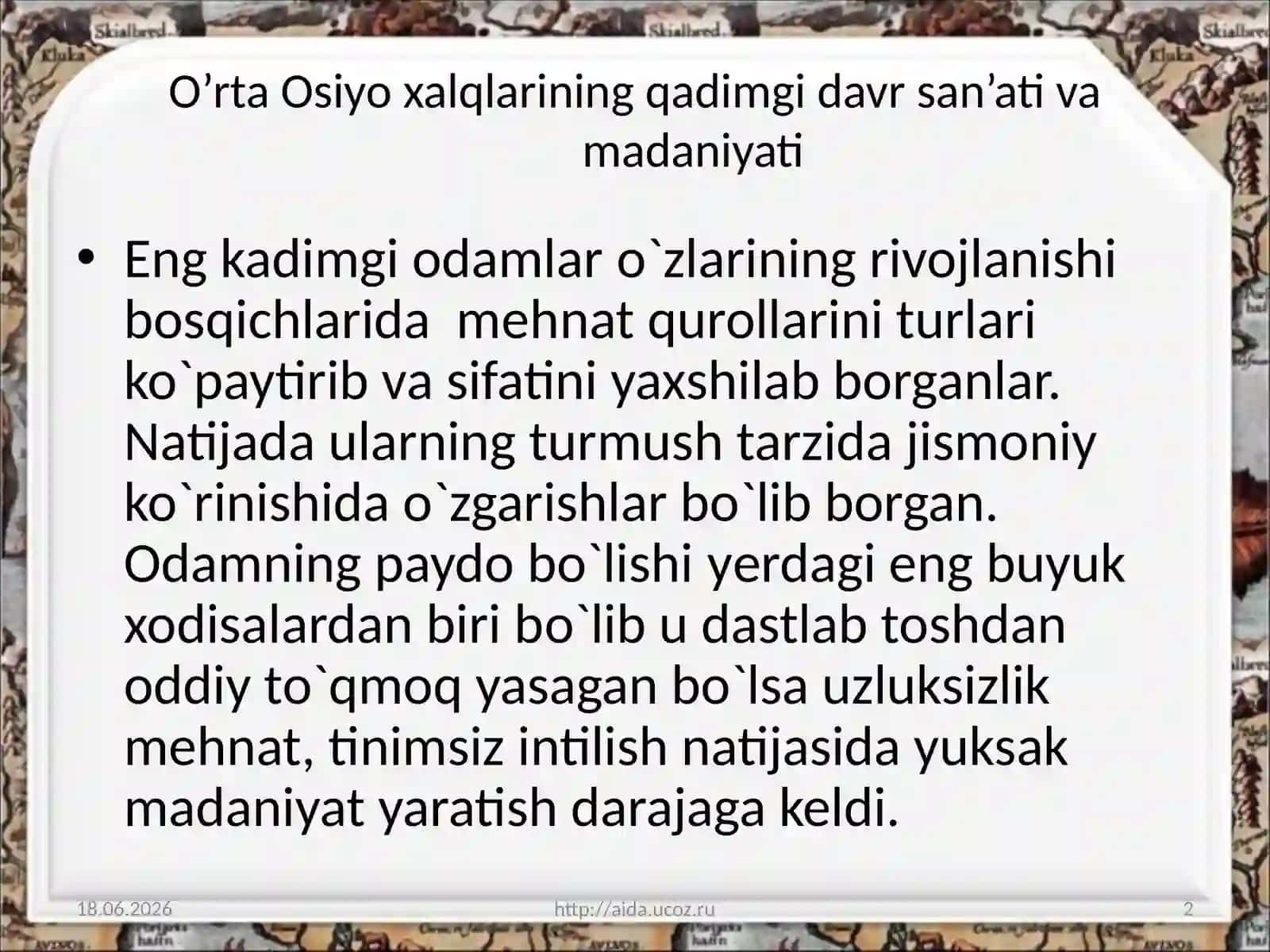 O`rta Osiyo san'ati 2