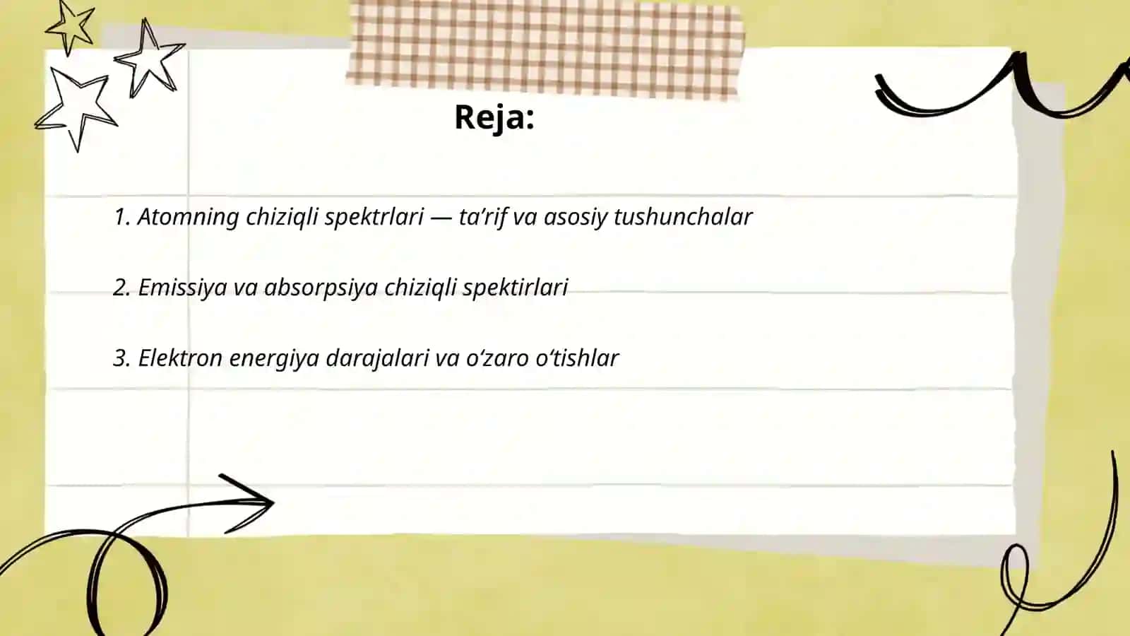 Atomning chiziqli spektrlari 2