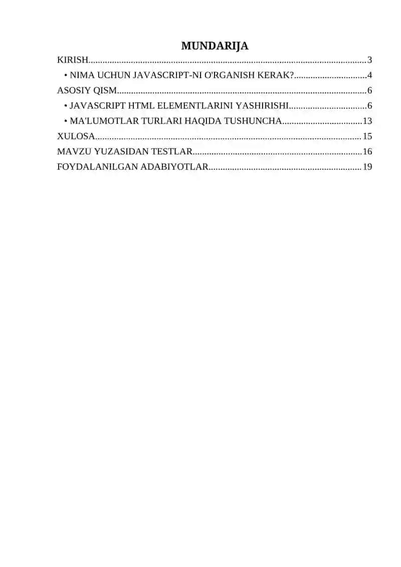 Java Script Dasturlash Tilida Sodda Masalalarni Dasturlash 2