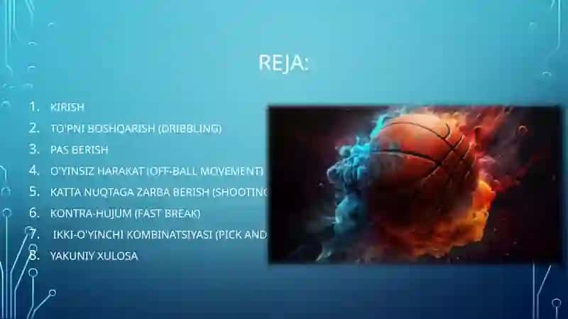 Basketbol o’yinida hujum texnikasi 2