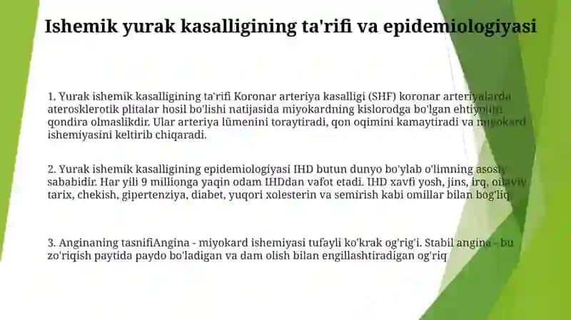 Yurakning Ishemik Kasalligi (Yuik) Haqida Tushuncha 2