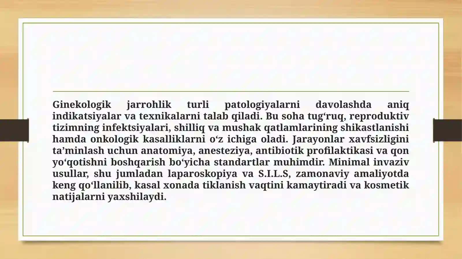 Kolpotomiya,kesarchakesishoperatsiyasi.GinekologiyadaS.I.L.Stexnologiyasi 2