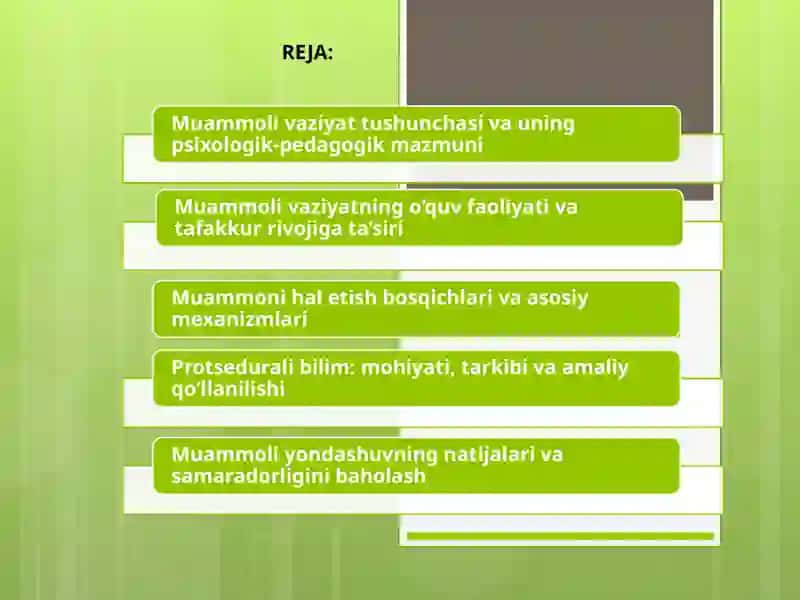 Muammoli haletlar tushunchasi va amal qilish yo'nalishi 2