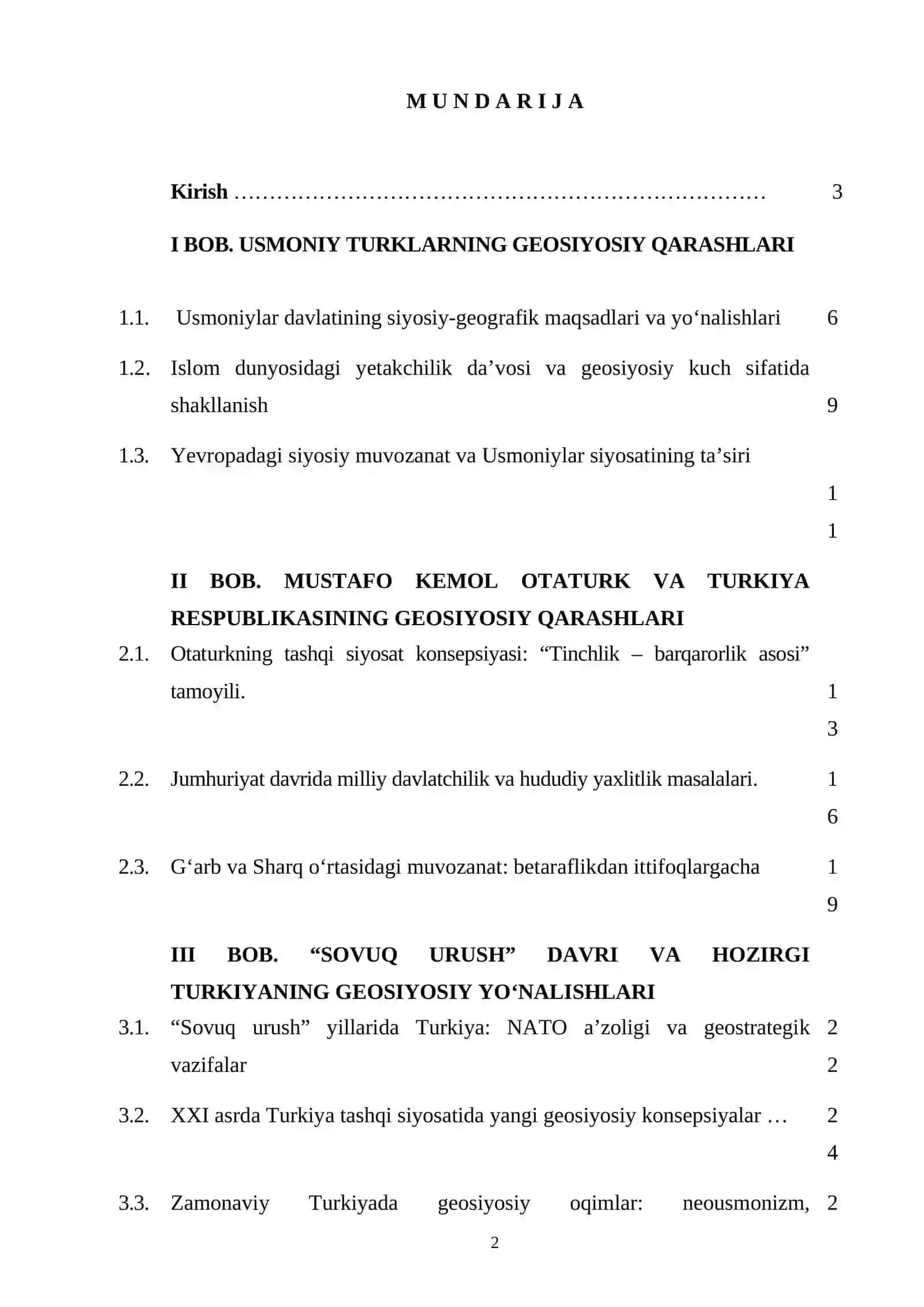 Turkiya geosiyosati maktabi va asosiy ta'limot yo‘nalishlari 2