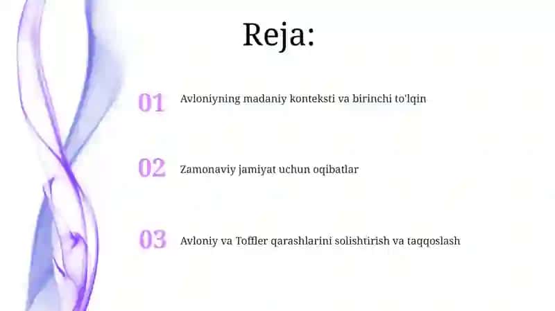 Avloniyning Madaniy To'lqinlari va Elvin Tofflerning 3-To'lqina 2